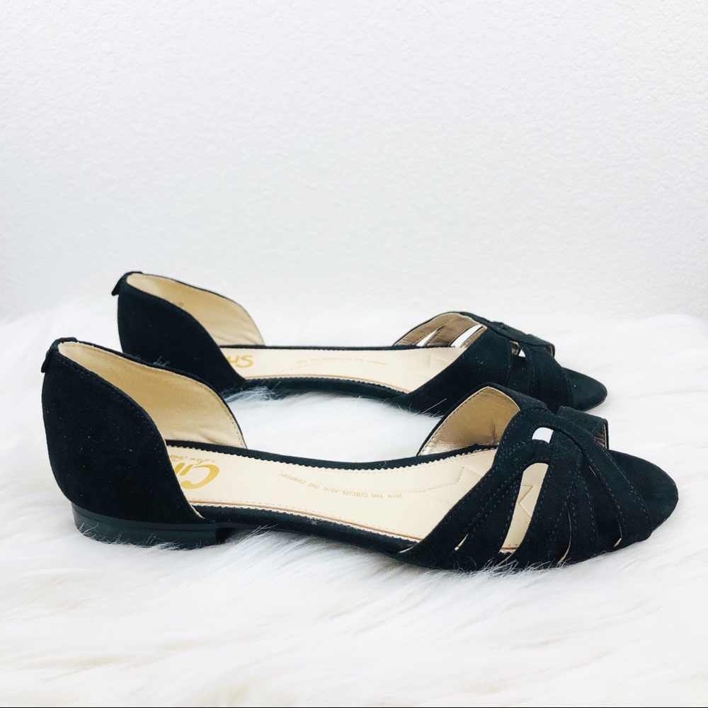 Circus by Sam Edelman Black Suede D'Orsay Flats